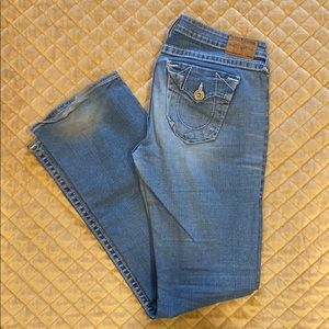 True Religion Bell Bottom Light Wash Jean